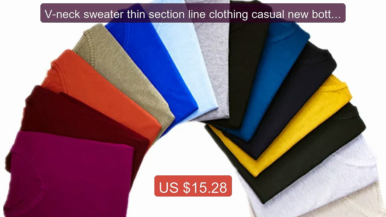 V-neck sweater thin section line clothing casual new bottom... -- Top Pick 2026 | Unbeatable Price!