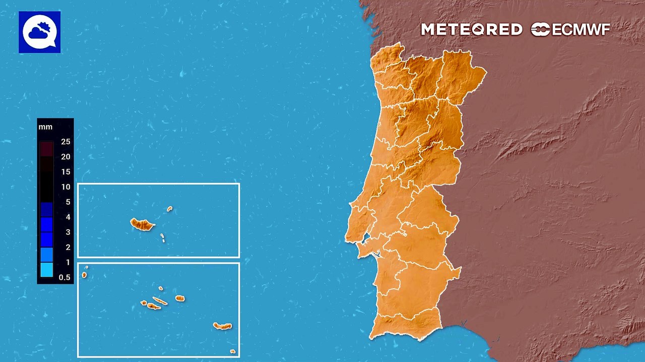 A chuva deverá manter-se muito localizada durante o fim de semana