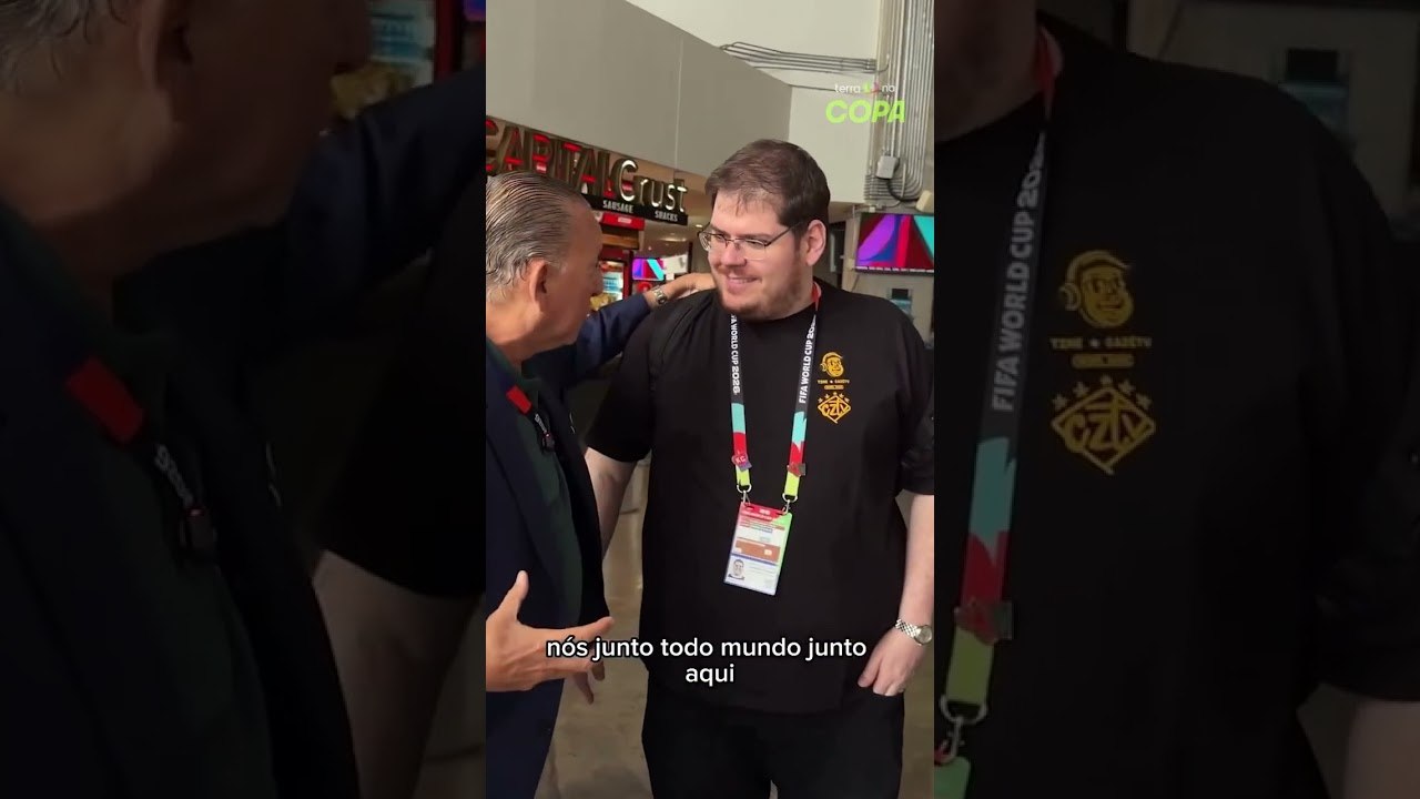 Galvão Bueno mostra encontro com Casimiro antes de Argentina x Inglaterra: ‘Fala, meu garoto’