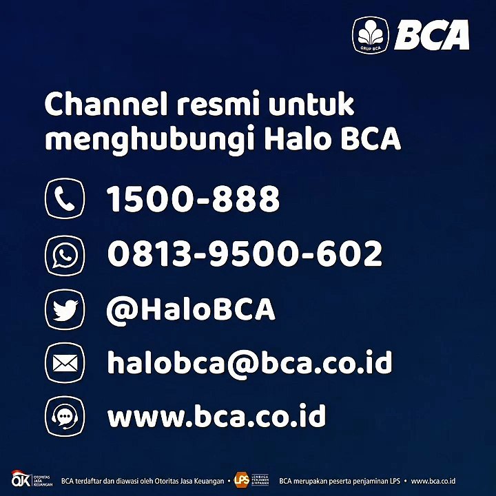 CS Digital BCA Online 24 Jam? Hubungi Halo BCA