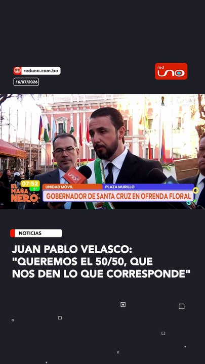 "Que nos den el 50/50, que nos den lo que corresponde",  Juan Pablo Velasco