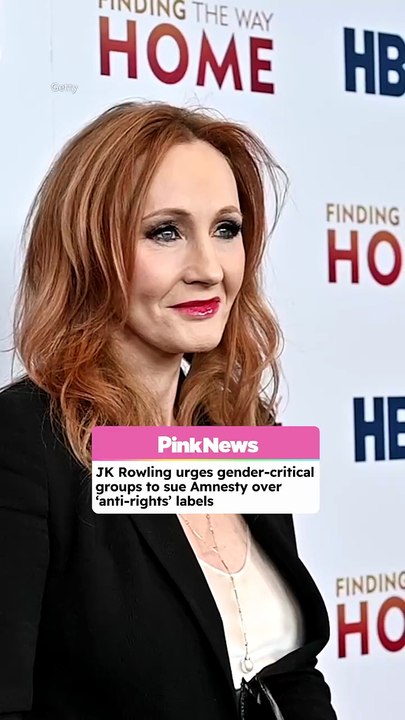 JK Rowling urges "gender-critical" groups to sue Amnesty International over "anti-rights" label