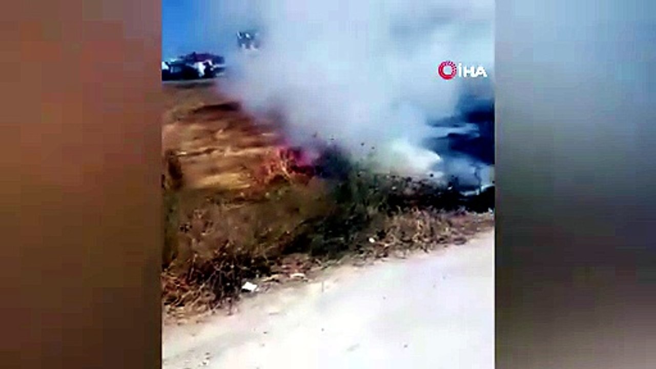 Anız yangınında 20 dönüm tarım alanı yandı