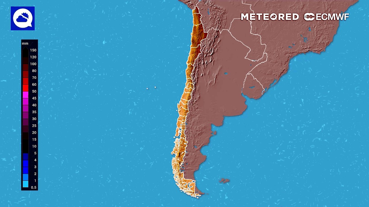 Pronóstico de precipitación acumulada: Jueves 16 de julio.