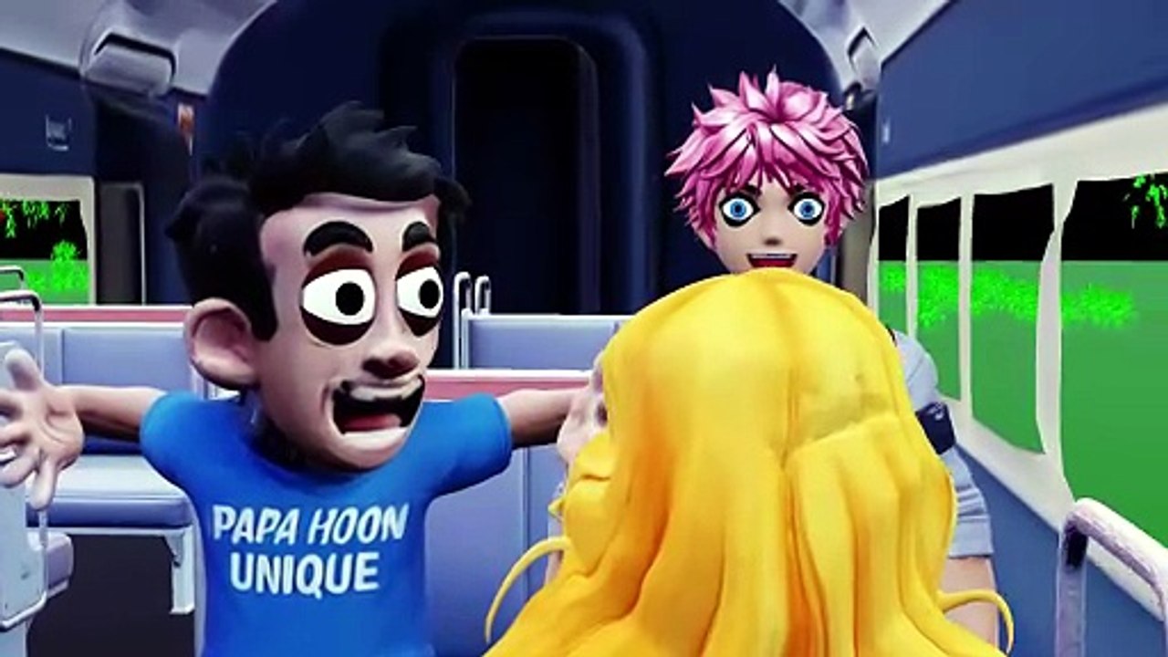 Haunted Train in the Jungle! 😱 | Pinker, Tini & Jimmy | 3D Horror Animation