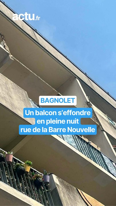 Un balcon s'effondre à Bagnolet