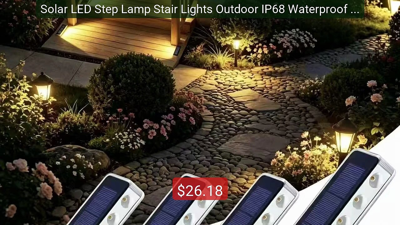Solar LED Step Lamp Stair Lights Outdoor IP68 Waterproof Solar... -- Best Buy 2026 | Great Quality!