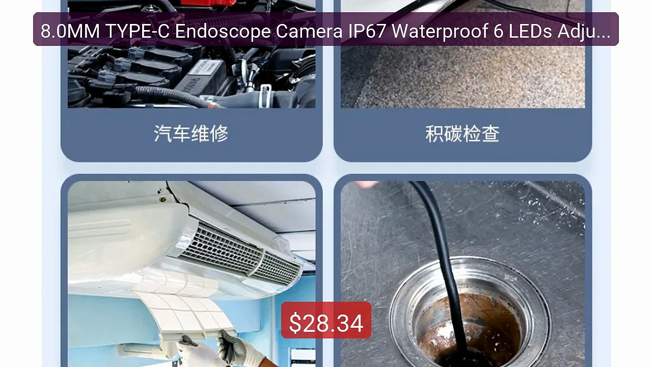 8.0MM TYPE-C Endoscope Camera IP67 Waterproof 6 LEDs Adjustable USB... -- Top Rated 2026 | Buy Now!