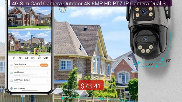4G Sim Card Camera Outdoor 4K 8MP HD PTZ IP Camera Dual Screen Wif... Best Deal 2026 | Shop Now!