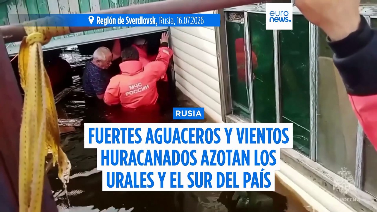Lluvias torrenciales e inundaciones golpean Rusia mientras Europa sufre una ola de calor