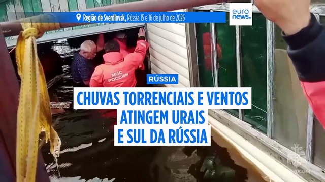 Chuva e ventos fortes atingem montes Urais e sul da Rússia