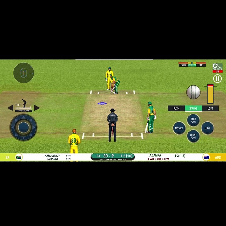 Australia won by 75 runs against South Africa