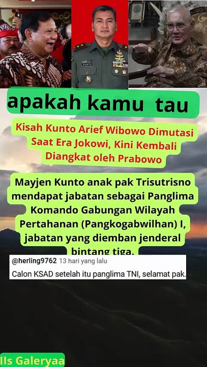 Kunto Arief Wibowo, Dibuang Jokowi Diangkat Derajatnya oleh Prabowo #beritaterkini #news