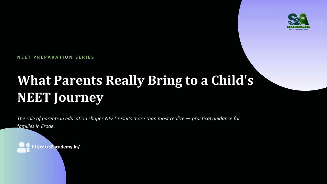 The Real Role of Parents in NEET Success