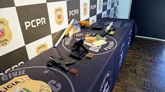PCPR prende três pessoas e apreende armas e munições em Curitiba