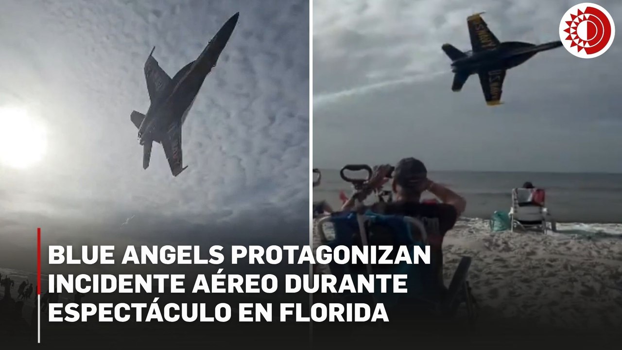 Sobrevuelo a baja altitud de los Blue Angels causa caos en Pensacola Beach