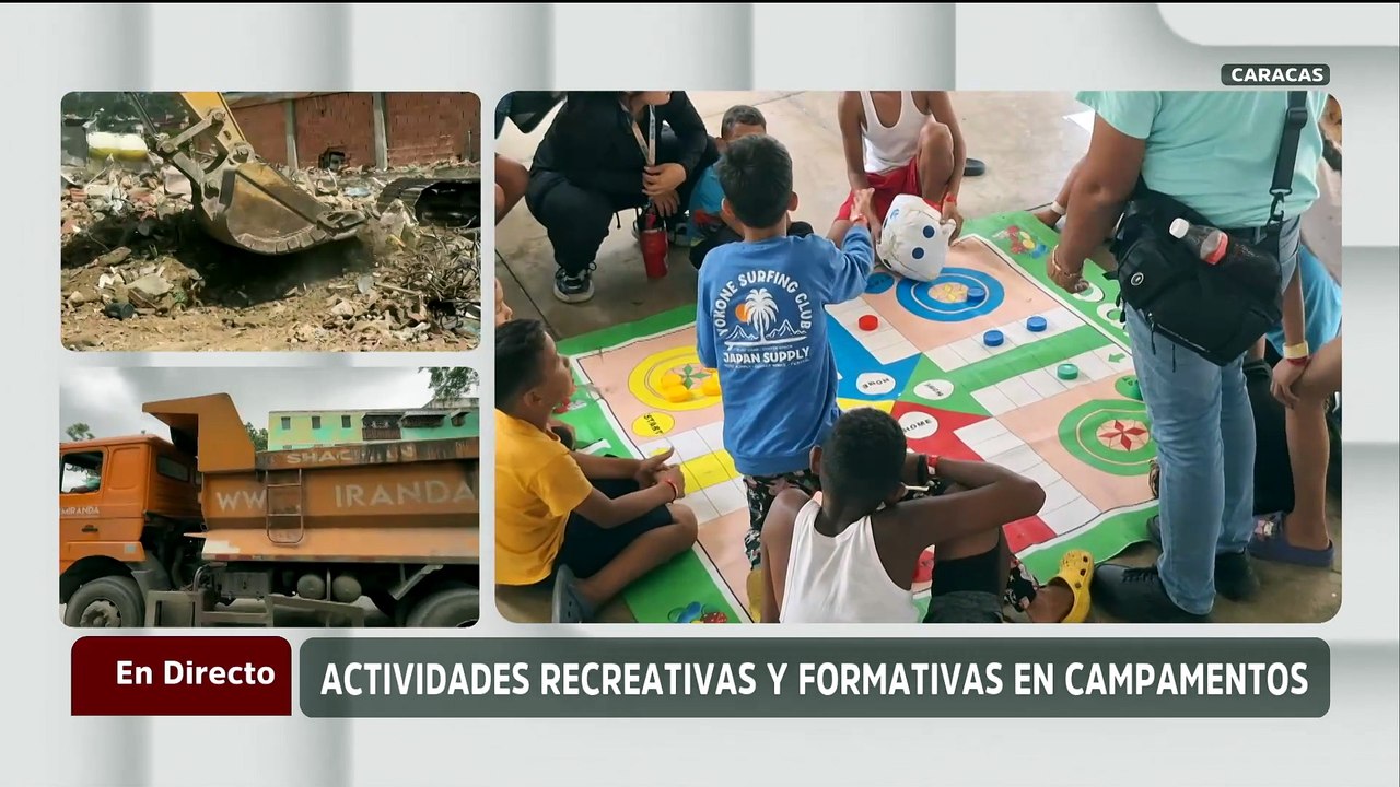 Caracas | Realizan actividades recreativas y formativas en el campamento transitorio Zoe Xiques Silva