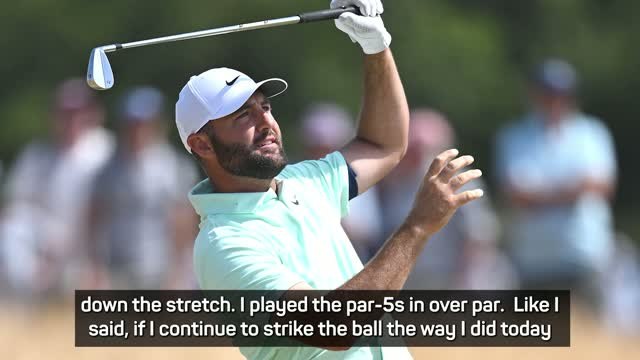Scheffler feels in a good spot after Open round of two under