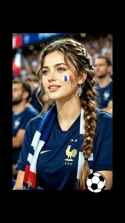 French Beauty Lighting Up the Stadium 🇫🇷⚽✨