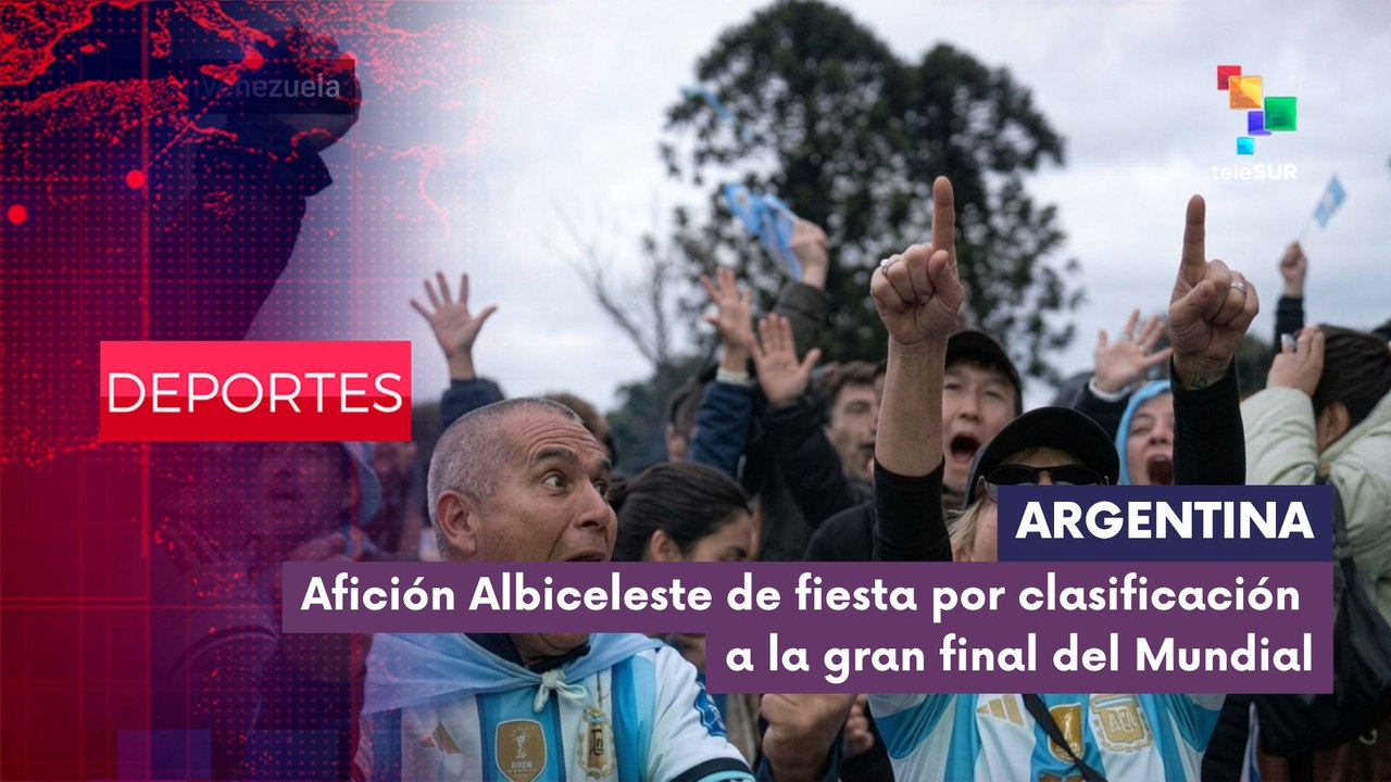 DEPORTES EC | Aien Nesci | Afición Argentina de fiesta por clasificación a la gran final del Mundial