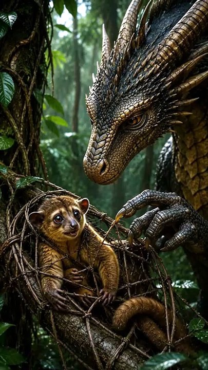 🐉 A Dragon's Kindness Saved This Little Animal ❤️ #DragonRescue #Fantasy #KindnessMatters #AnimalRescue