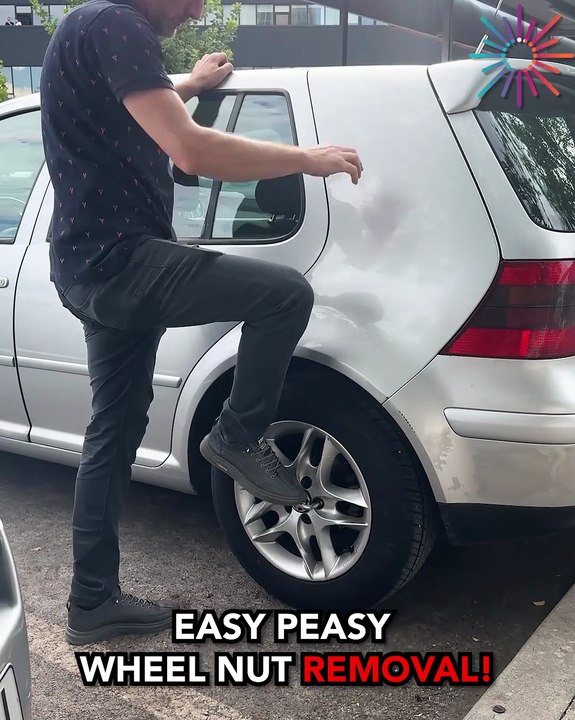 DIY hack when your wheel nut is stuck