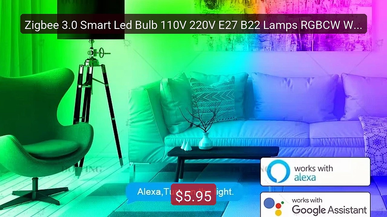 Zigbee 3.0 Smart Led Bulb 110V 220V E27 B22 Lamps RGBCW Works With ... -- Top Rated 2026 | Buy Now!