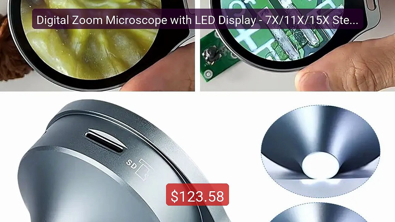 Digital Zoom Microscope with LED Display - 7X/11X/15X Step Mag... -- Best Buy 2026 | Great Quality!