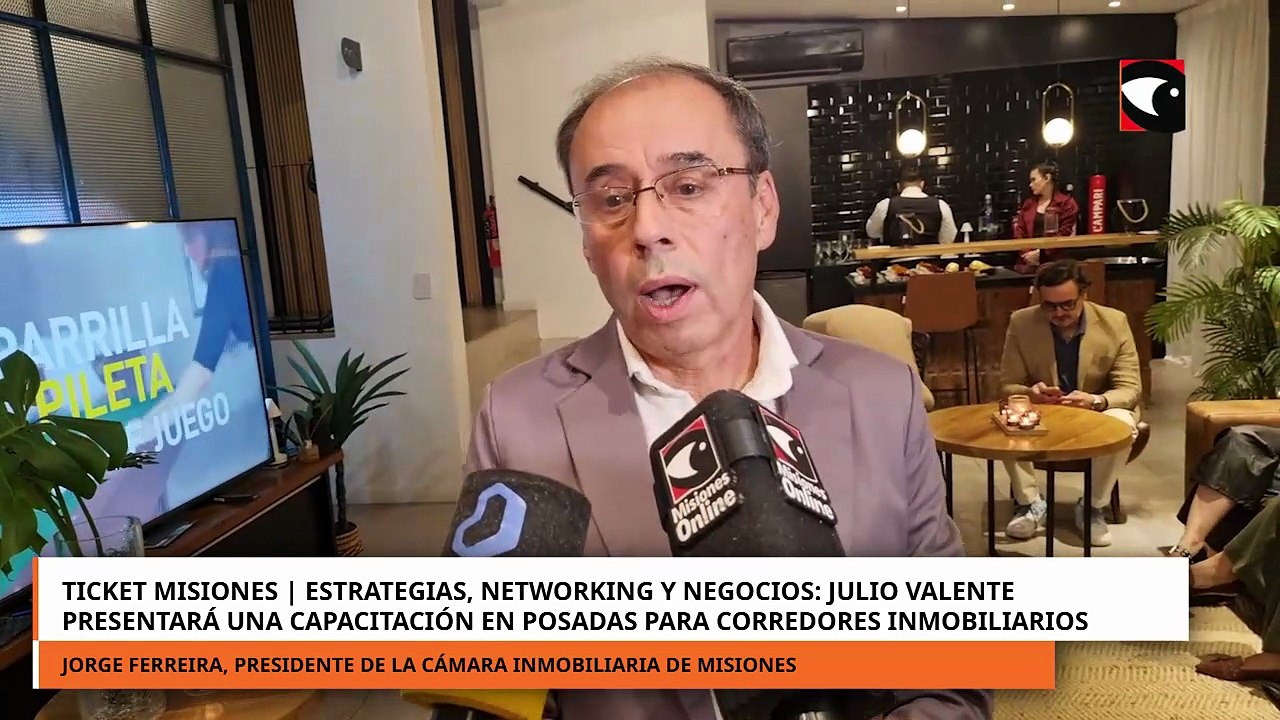 Julio Valente llegó a Posadas para bridar su capacitación para corredores inmobiliarios