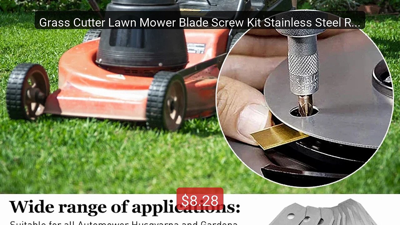 Grass Cutter Lawn Mower Blade Screw Kit Stainless Steel Repla... -- Amazing Value 2026 | Must Have!