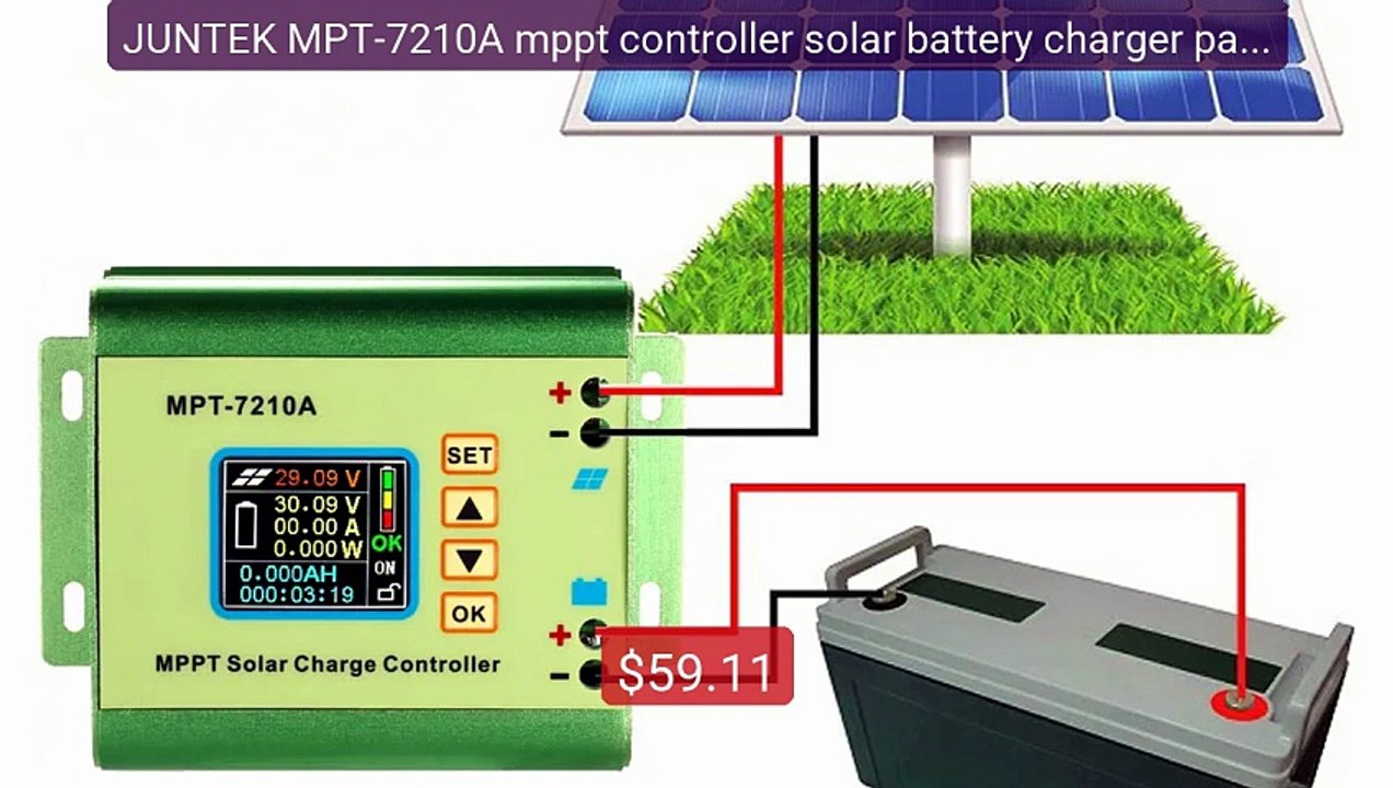 JUNTEK MPT-7210A mppt controller solar battery...