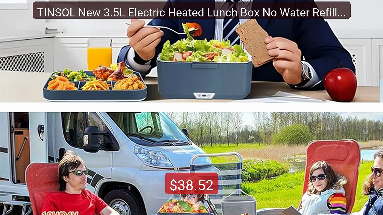 TINSOL New 3.5L Electric Heated Lunch Box No Water Refillab... -- Top Pick 2026 | Unbeatable Price!