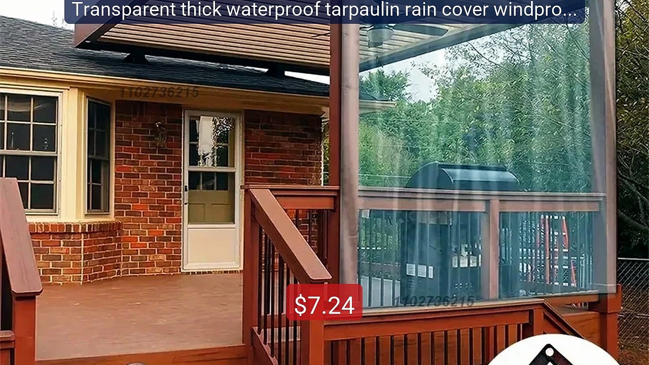 Transparent thick waterproof tarpaulin rain cover windproof... -- Top Pick 2026 | Unbeatable Price!