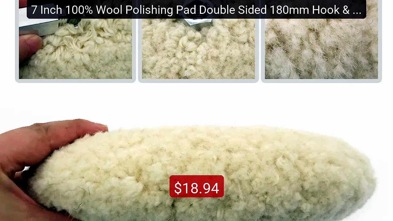 7 Inch 100% Wool Polishing Pad Double Sided 180mm Hook & Loop For C... -- Top Rated 2026 | Buy Now!