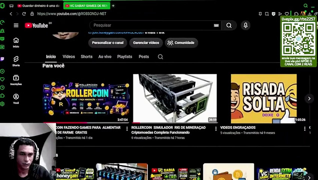 COMO POSTAR VÍDEOS NO YOUTUBE - VC SABIA GAMES DE RENDA PASSIVA LIVES AS  2100 (480p, h264, youtube)