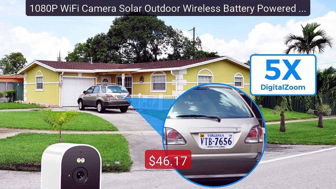 1080P WiFi Camera Solar Outdoor Wireless Battery Powered Bullet Sec... -- Top Rated 2026 | Buy Now!
