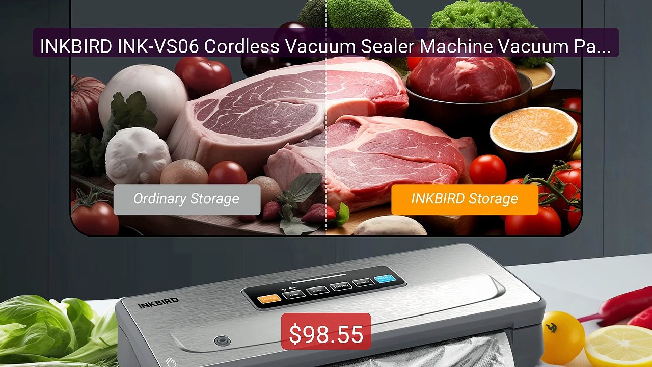 INKBIRD INK-VS06 Cordless Vacuum Sealer Machine Vacuum Packing Mach... -- Top Rated 2026 | Buy Now!
