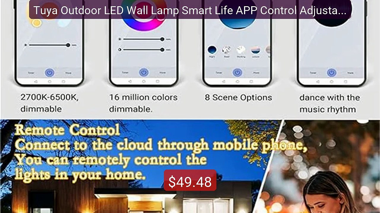 Tuya Outdoor LED Wall Lamp Smart Life APP Control Adjustable A... -- Best Buy 2026 | Great Quality!