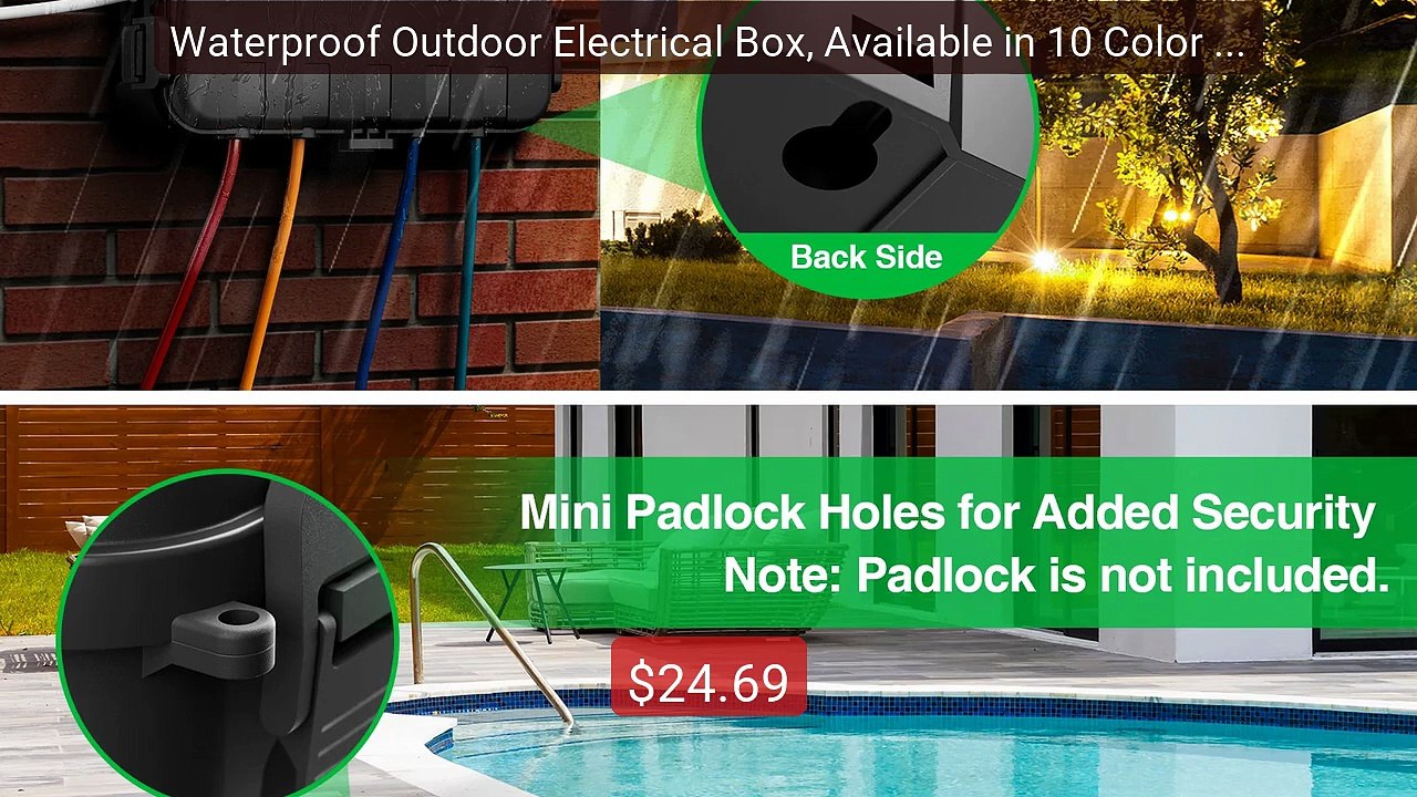 Waterproof Outdoor Electrical Box, Available in 10 Color Optio... -- Best Buy 2026 | Great Quality!