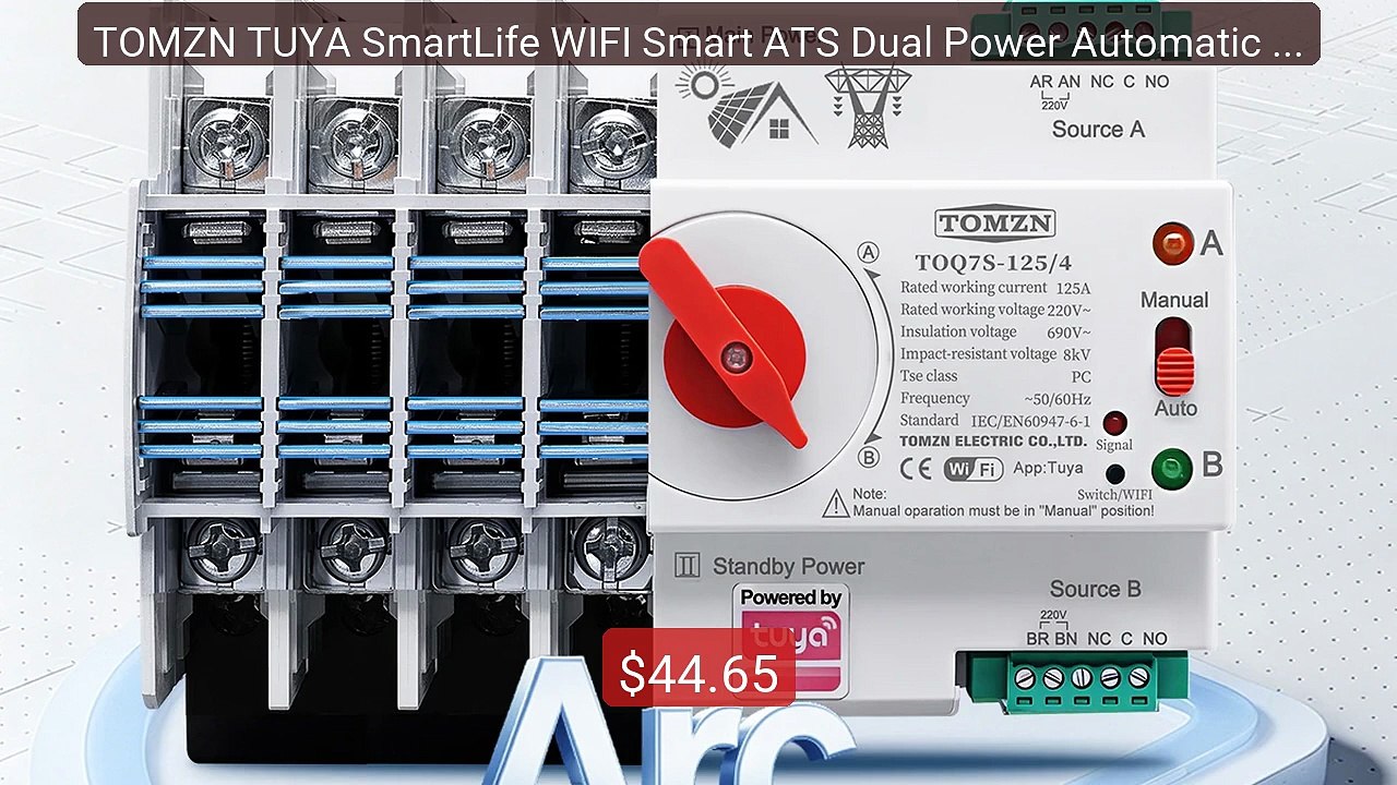 TOMZN TUYA SmartLife WIFI Smart ATS Dual Power Automatic Trans... -- Hot Deal 2026 | Limited Offer!