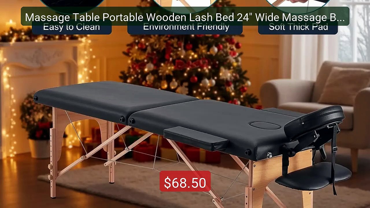 Massage Table Portable Wooden Lash Bed 24" Wide Massage Bed Fo... -- Hot Deal 2026 | Limited Offer!