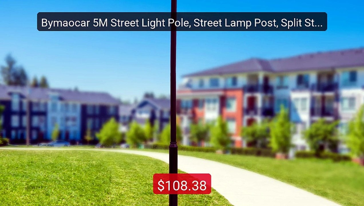Bymaocar 5M Street Light Pole, Street Lamp Post, Split Stre... -- Top Pick 2026 | Unbeatable Price!