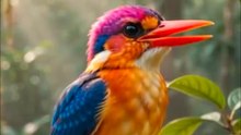 This Colorful Kingfisher Looks Like a Tiny Rainbow in the Wild