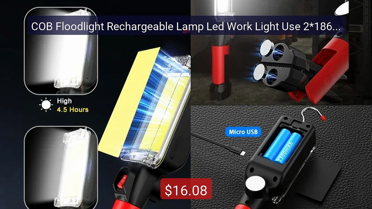 COB Floodlight Rechargeable Lamp Led Work Light Use 2*18650 Battery... -- Top Rated 2026 | Buy Now!