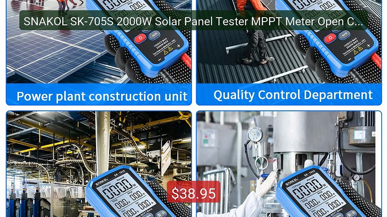 SNAKOL SK-705S 2000W Solar Panel Tester MPPT Meter Open Circuit Vol... -- Top Rated 2026 | Buy Now!