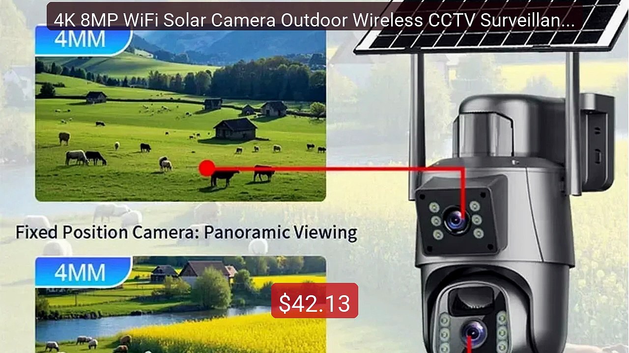 4K 8MP WiFi Solar Camera Outdoor Wireless CCTV Surveillance C... -- Amazing Value 2026 | Must Have!