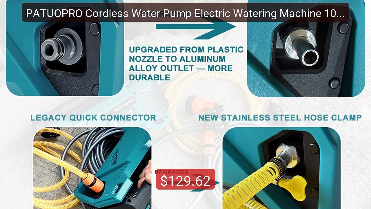 PATUOPRO Cordless Water Pump Electric Watering Machine 10M ... -- Top Pick 2026 | Unbeatable Price!