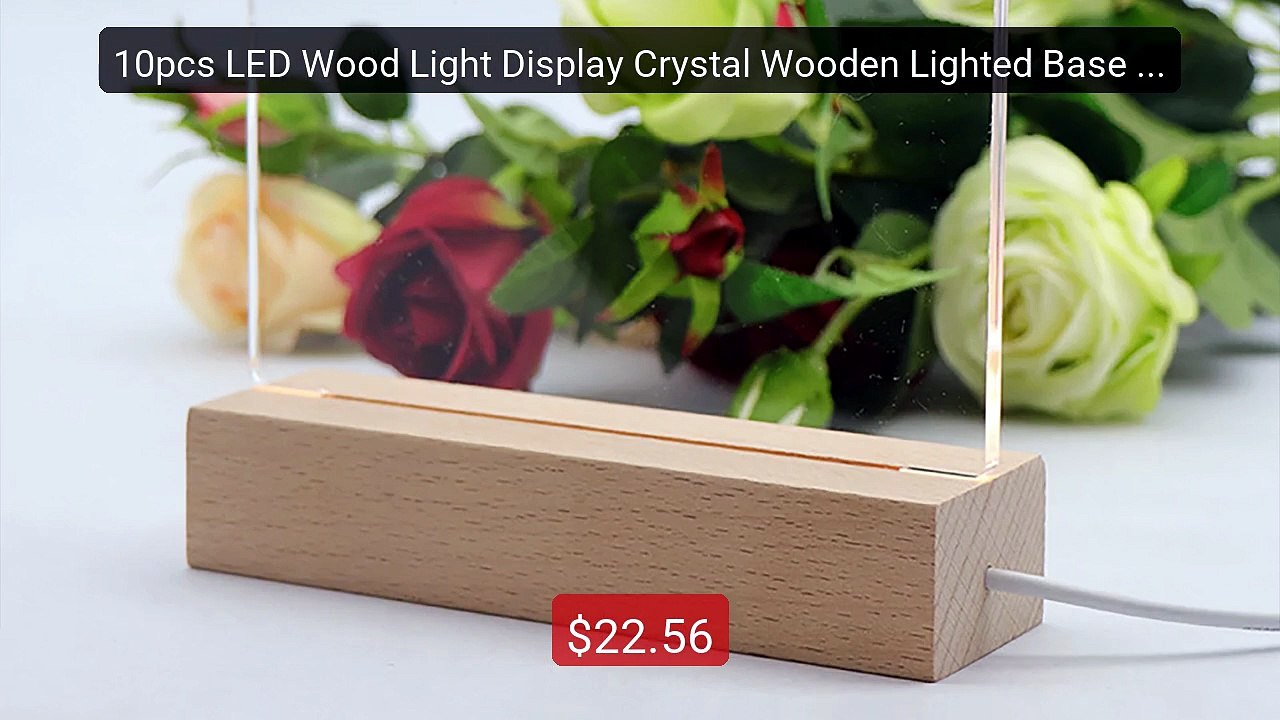 10pcs LED Wood Light Display Crystal Wooden Lighted Base Stand Acr... -- Best Deal 2026 | Shop Now!