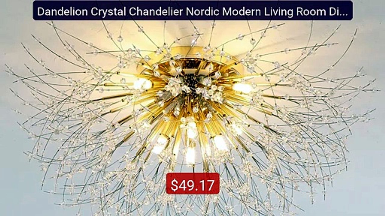 Dandelion Crystal Chandelier Nordic Modern Living Room Dining... -- Amazing Value 2026 | Must Have!