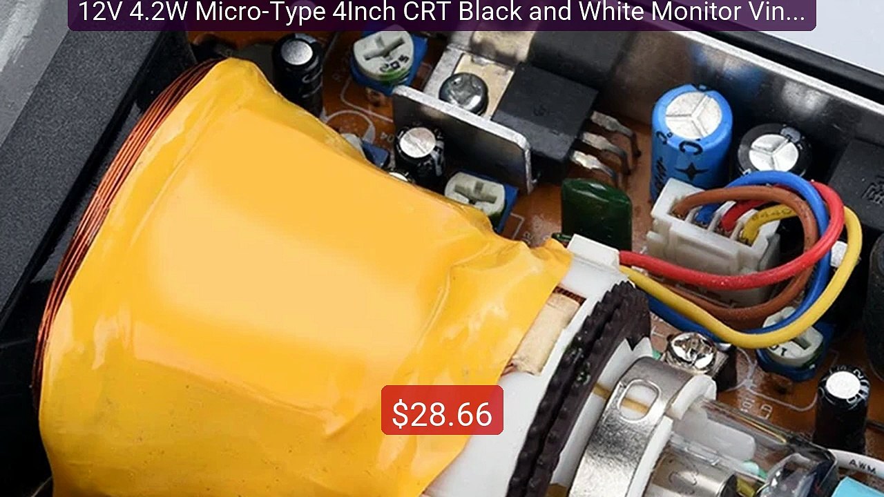 12V 4.2W Micro-Type 4Inch CRT Black and White Monitor Vinta... -- Top Pick 2026 | Unbeatable Price!
